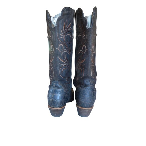 Twisted X Men's Leather Embroidered Cowboy Western Square Toe Boots Size 7 Worn - Picture 5 of 8